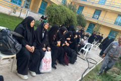 اسکان زائران در اقامتگاه پردیس خواهران همزمان با مراسم وداع و تشییع رهبر شهید انقلاب