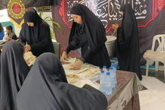 اسکان زائران در اقامتگاه پردیس خواهران همزمان با مراسم وداع و تشییع رهبر شهید انقلاب